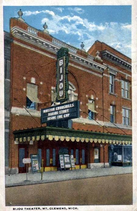 1921 image from paul petoskey Jewel Theatre (Bijou Theatre), Mount Clemens